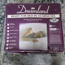 Dreamland Soft Fleece Heated Mattress Cover Double  150 x 137cm Ready In 10mins