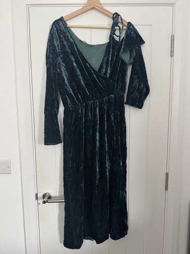 Zara blue green velvet - zara,