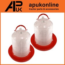 2x 3L Water Drinker Bowl for Chicken Bird Poultry Duck Hen Goose Quail Game