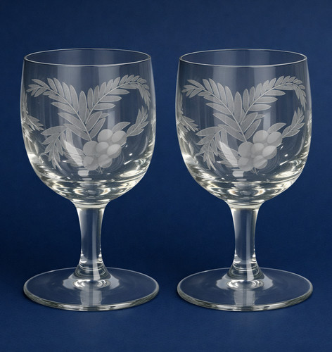 Stem glasses etched - –,