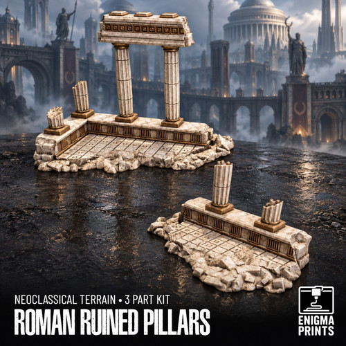 Roman ruined pillars - ruined,