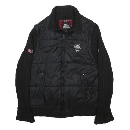 Lonsdale mens black - black, quilted