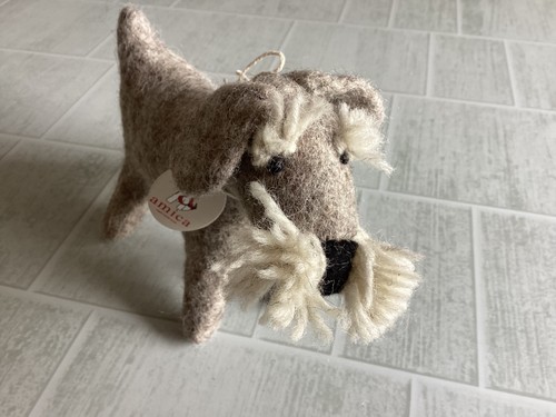 Amica felted wool schnauzer - wool,