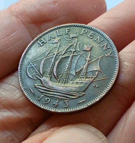 King george halfpenny 1943 - king, vi