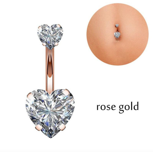Surgical steel double heart - steel,