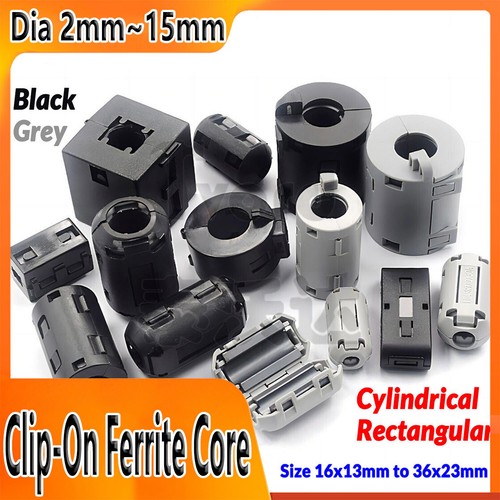 Black grey clip ferrite - clip,