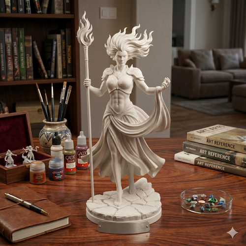 Fire goddess resin - goddess,