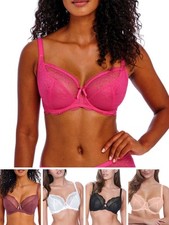Freya Fancies Bra Plunge Bras Underwired Sheer Non Padded Lace Lingerie