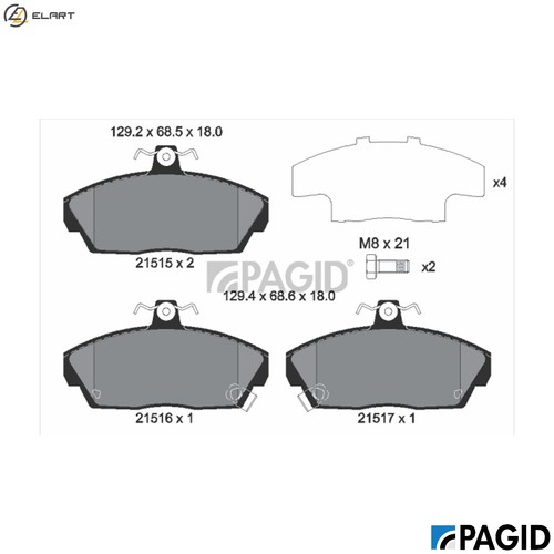 Brake pad set disc - brake,
