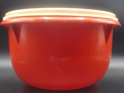 Vtg tupperware red - mixing, bowl