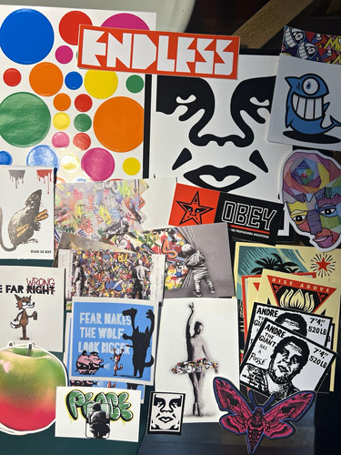 Shepard fairey obey stickers - fairey, /