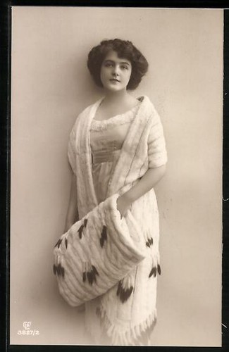 Young lady ermine fur - young,