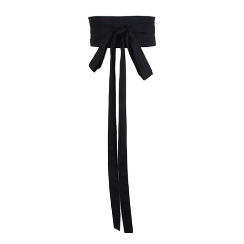 Cotton linen obi belt - cotton,