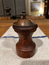 Antique Rare  Treen Fruitwood Pepper/Spice Mill, 19th Century, French Circa 1840