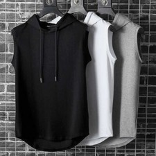 Men Gym Sleeveless Hoodie
