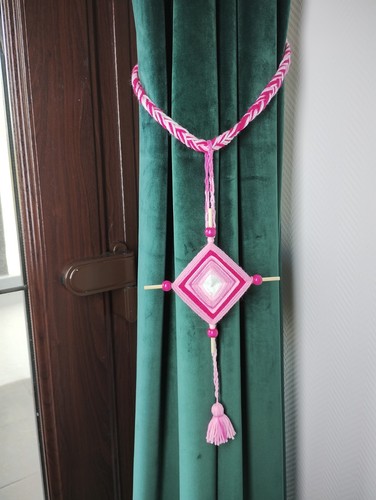 Curtain tie back mandala - curtain,