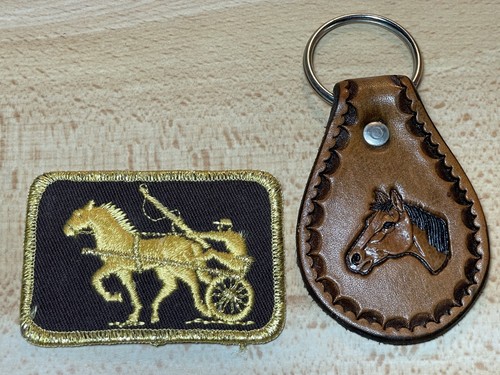 Vtg leather tooled horse - vtg,