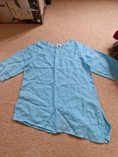 Ellamoda Turquoise Linen Smock