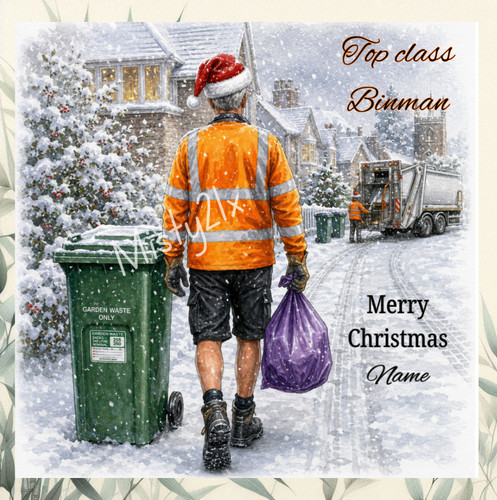 Personalised binman christmas - personalised,
