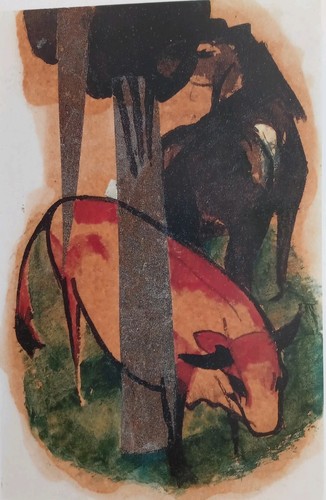 Vintage modern art postcard - vintage,