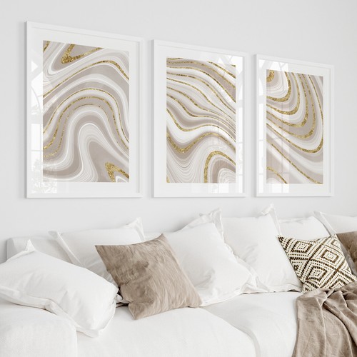 Beige gold abstract - beige, marble