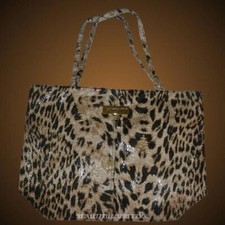 BABYLISS LEOPARD / CHEETAH HAIR STRAIGHTENER/FLAT IRON/BLOW DRYER TOTE BAG PURSE