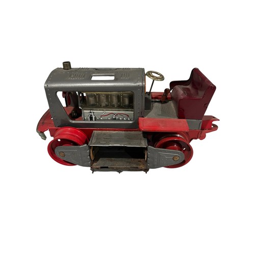 Vintage tin steam roller - steam, toy