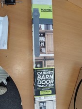 Rolltrak Cabinet Barn Door Track Set Top Mount Up To 20Kg - Matte Black - 90311