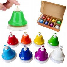 Educational Hand Bells Set 8 Tones with Bright Colors for Children Kids Learning