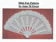Mini Fan Flower Floral Parchment Embossing Pattern June M Owen