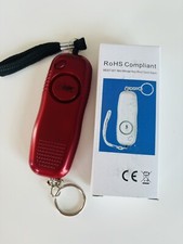 Red 001 Mini Minder 140dB Personal AttackPanicRape Alarm & Torch Keyring