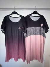 Ladies Pink Multi Nightshirt Pair Size 3XL 20-22