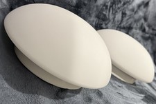 2 x White Glass Dome Bathroom