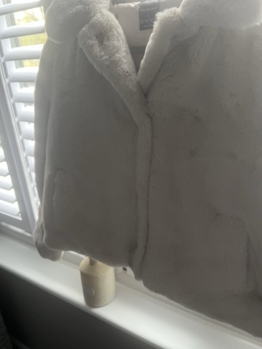 Ladies faux fur cream - ladies, coat