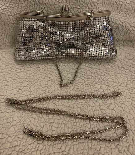 Chain mail evening bag silver - chain,