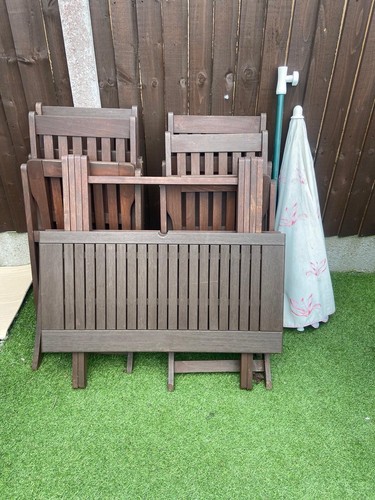 Wooden table and - 4,
