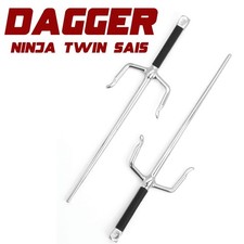 Ninja Twin Sais Dagger Set Martial Arts Costume Weapon Prop FancyDress Accessory