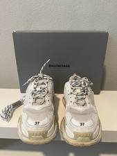 White Balenciaga Triple S Sneakers Size 37  Pre-owned Authentic