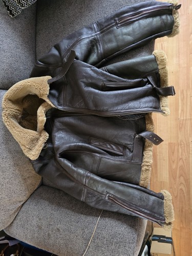 Fur lined leather flying - lined,