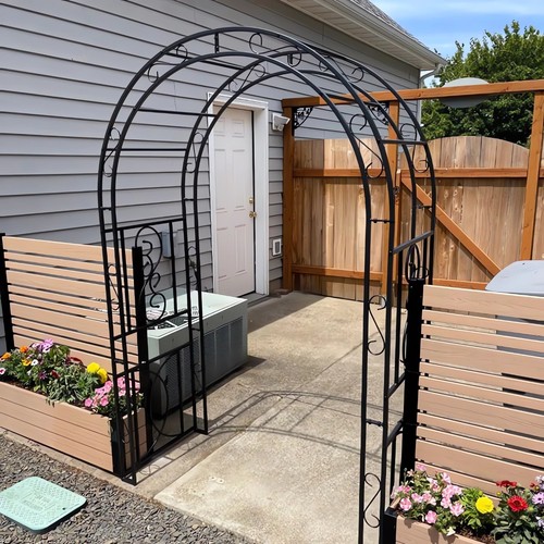 Xxl metal garden arch trellis - garden,