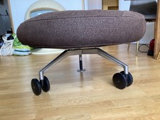 BB Italia Happy Hour Ottoman seat on casters in Brown  Wool Mid Century 