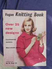 Vintage Original 1960 Vogue Knitting Patterns Book  No. 56  25 designs VGC 72pp