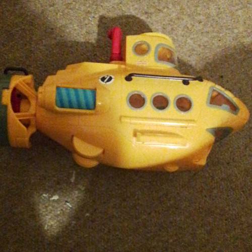 Yellow plastic submarine - plastic,