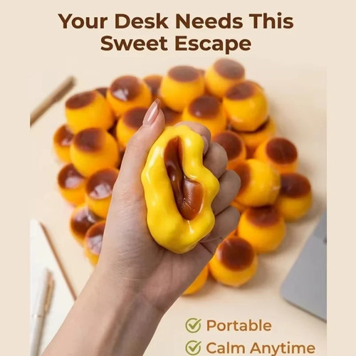 Pudding squeeze ball - squeeze, caramel