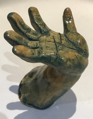 Handmade hand shaped figurine - shaped,