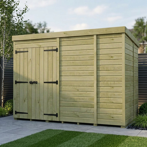 Pent shed double door - 9,