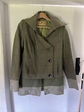 Liberty Freedom  Duchess Punk Tweed Brocade Hem/cut Military Jacket Size 10