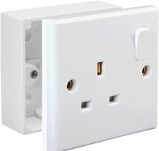 1G White Single Switch Wall