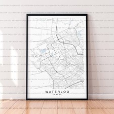 Waterloo Unframed Map Poster