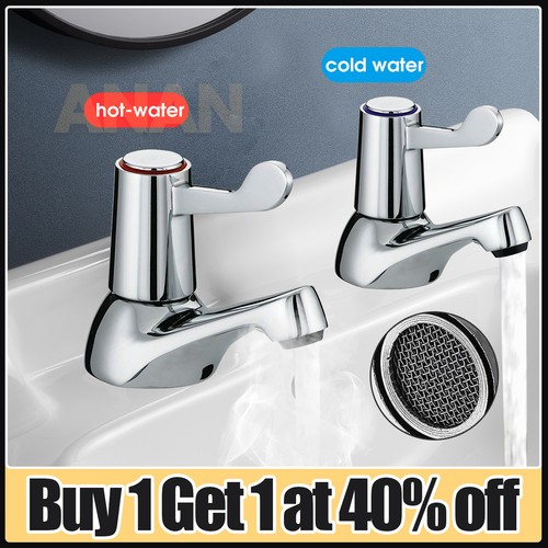 Pair lever basin sink taps - basin,